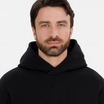 Худи оверсайз унисекс Snuggie, черное / Миниатюра модельного (1000)