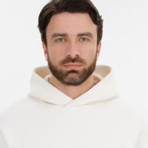 Худи оверсайз унисекс Snuggie, молочно-белое / Миниатюра модельного (1000)