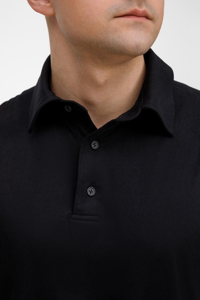 Рубашка поло унисекс Senti, черная / Миниатюра модельного (1000)