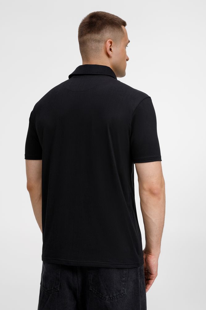 Рубашка поло унисекс Senti, черная / Миниатюра модельного (1000)