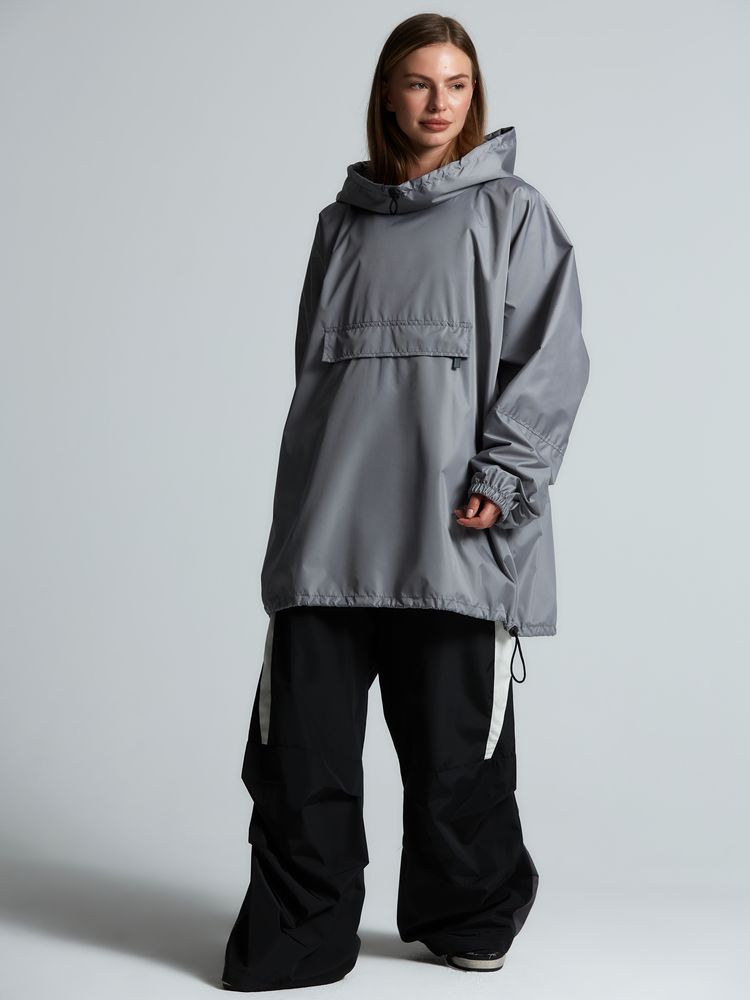 Дождевик-анорак Hard Work, укороченный, серый, единый размер / Миниатюра модельного (1000)