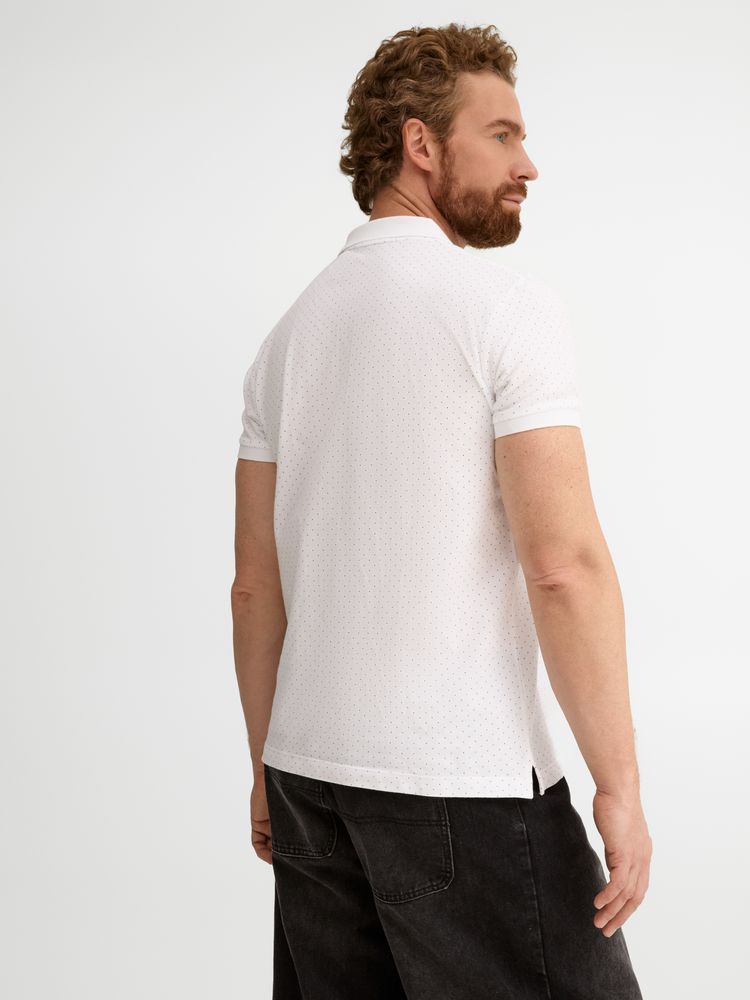 Рубашка поло мужская Brandy Men, белая с темно-синим / Миниатюра модельного (1000)