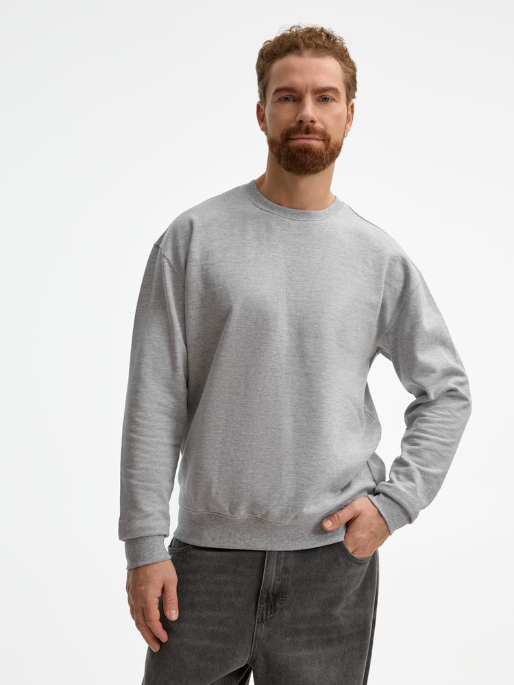 Свитшот унисекс Columbia, серый меланж / Миниатюра модельного (1000)