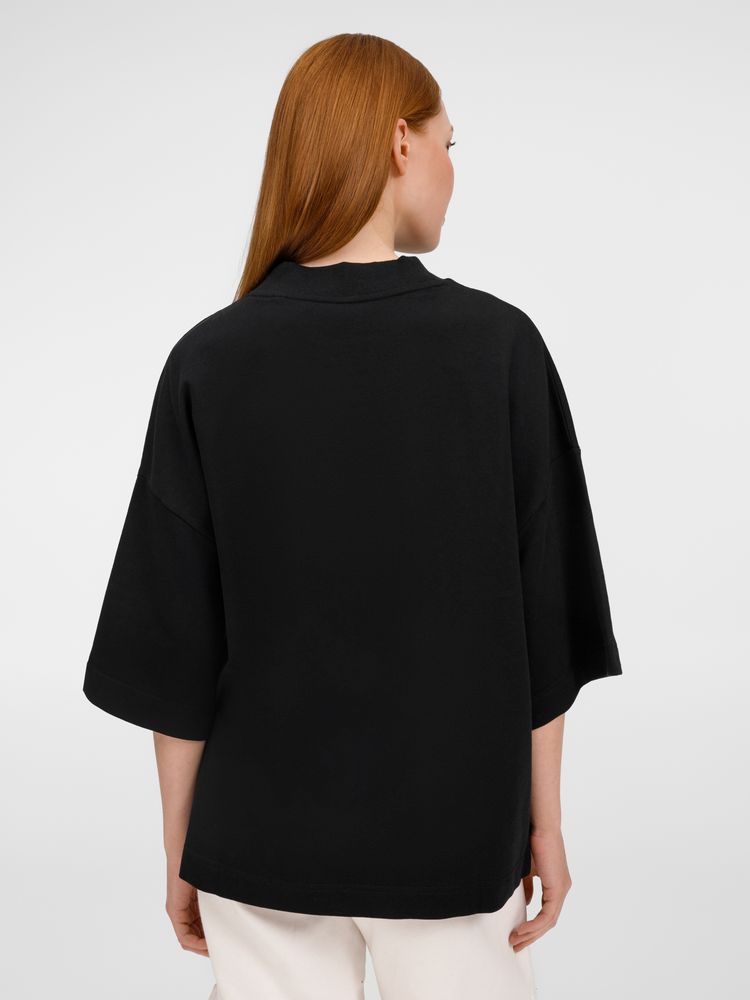 Футболка оверсайз унисекс T9, черная / Миниатюра модельного (1000)