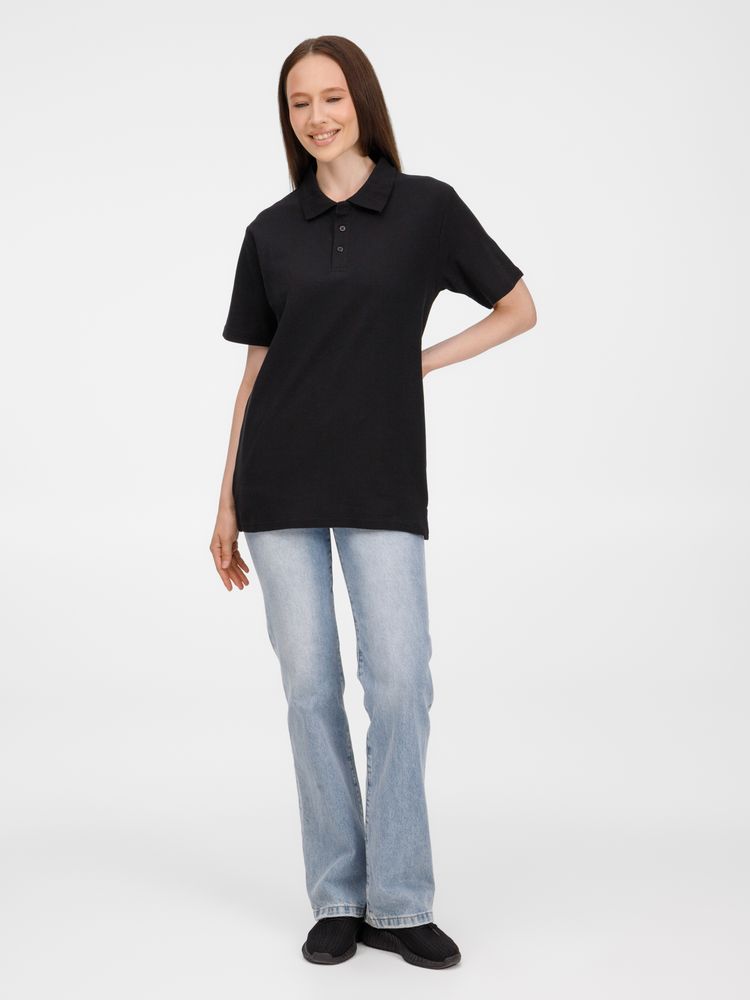 Рубашка поло унисекс Tervise, черная / Миниатюра модельного (1000)