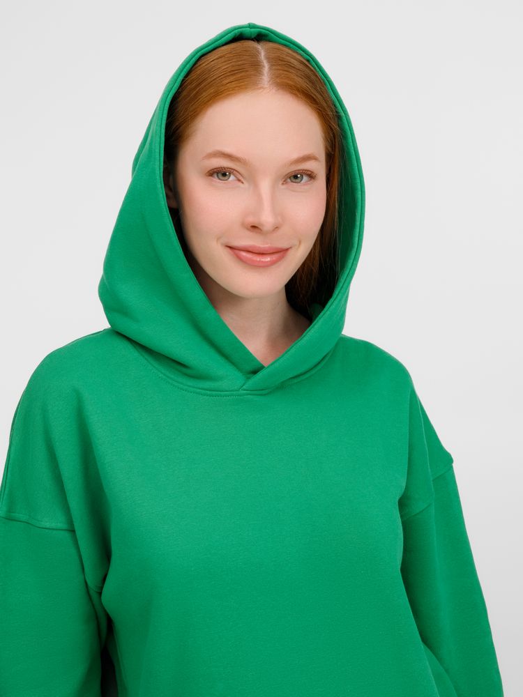 Худи оверсайз унисекс Tolla, зеленое / Миниатюра модельного (1000)