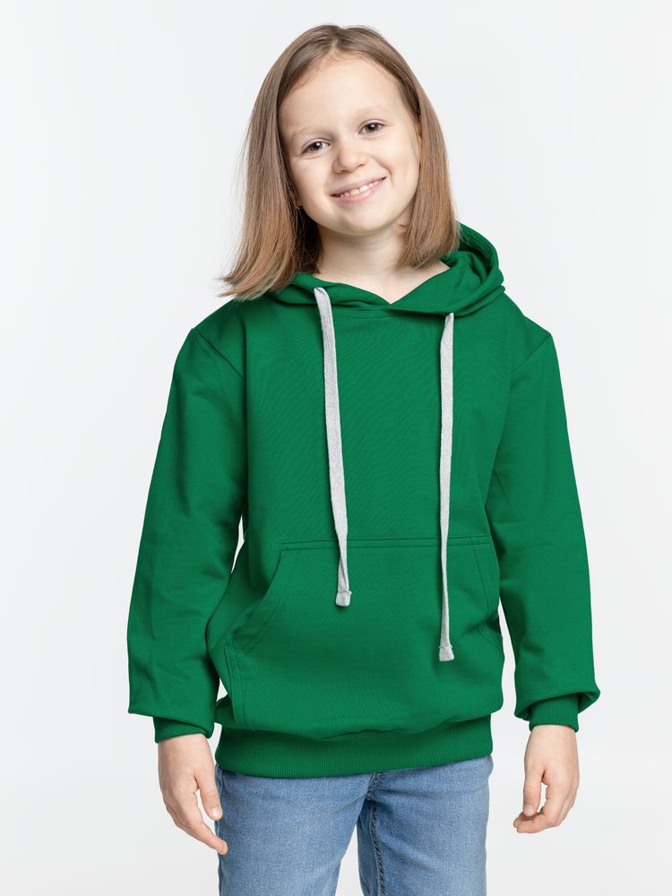 Толстовка с капюшоном детская Kirenga Kids, зеленая / Миниатюра модельного (1000)