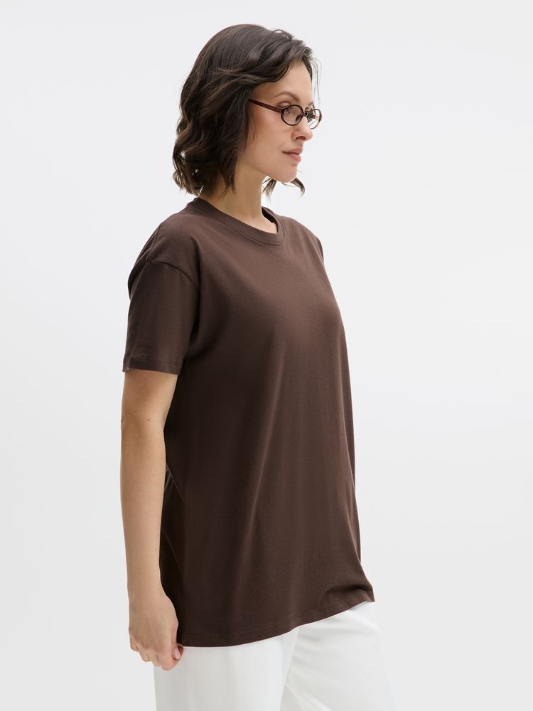 Футболка унисекс Regent 150, темно-коричневая (шоколад) / Миниатюра модельного (1000)