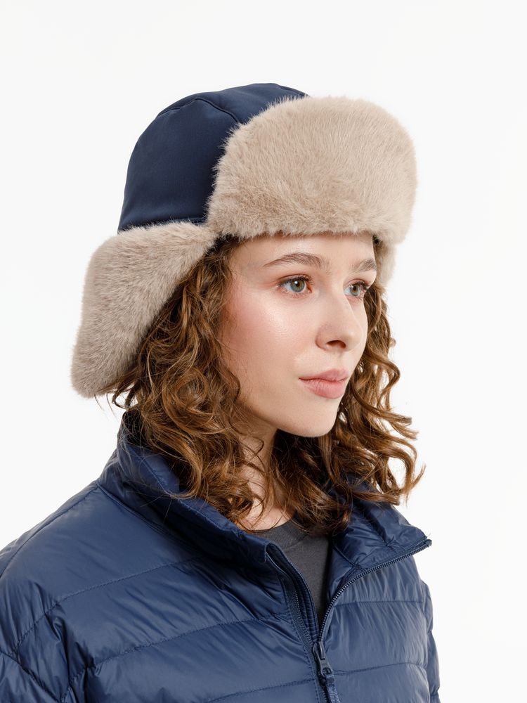Шапка-ушанка Wasa, темно-синяя / Миниатюра модельного (1000)