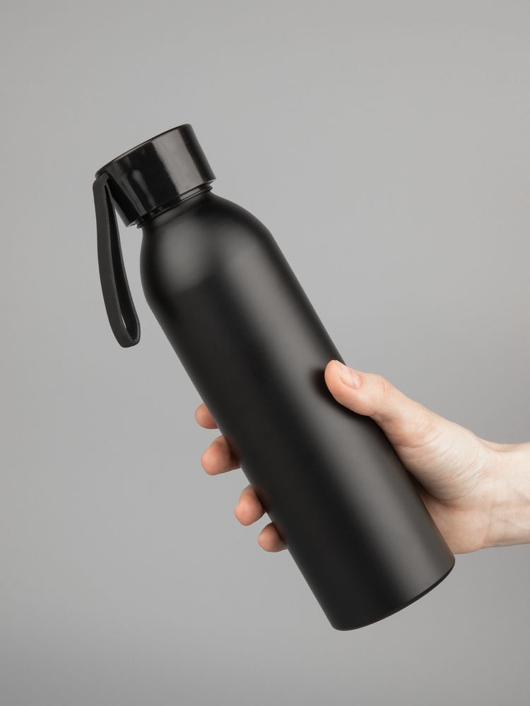 Бутылка для воды Brooke, матовая черная / Миниатюра имиджевого (1000)