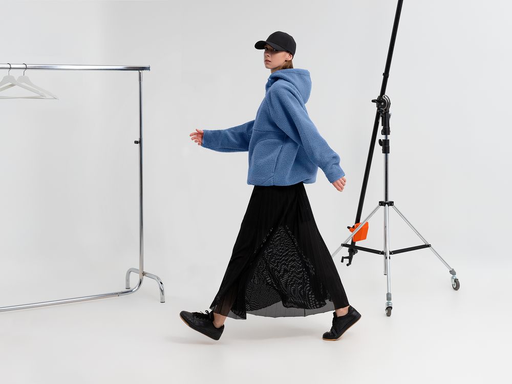 Анорак унисекс Oblako, голубой / Миниатюра модельного (1000)