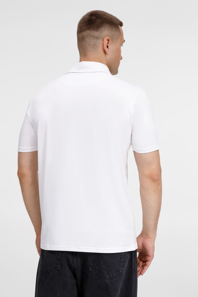 Рубашка поло унисекс Senti, белая / Миниатюра модельного (1000)