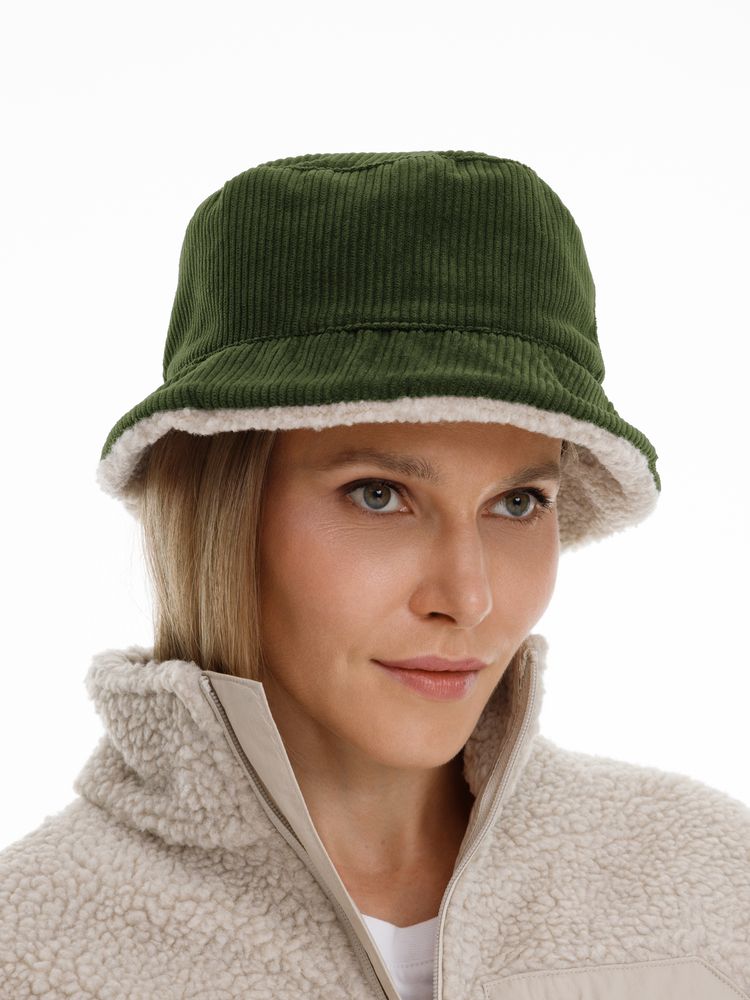 Панама Bucket двусторонняя, хаки с бежевым / Миниатюра модельного (1000)