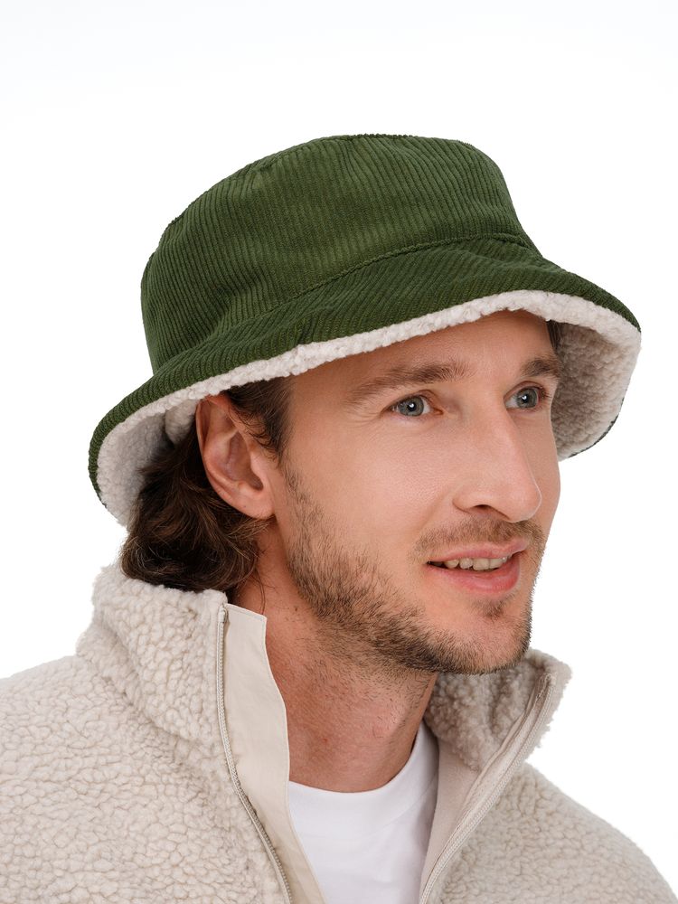 Панама Bucket двусторонняя, хаки с бежевым / Миниатюра модельного (1000)