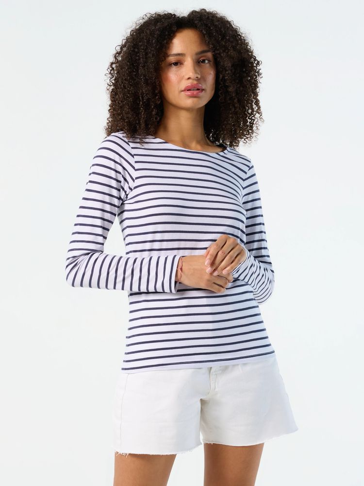 Футболка женская Marine Women, белая с темно-синим / Миниатюра имиджевого (1000)