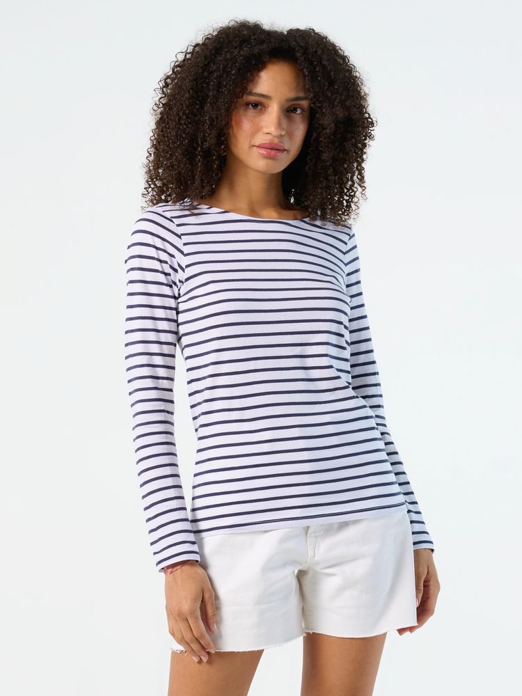 Футболка женская Marine Women, белая с темно-синим / Миниатюра имиджевого (1000)