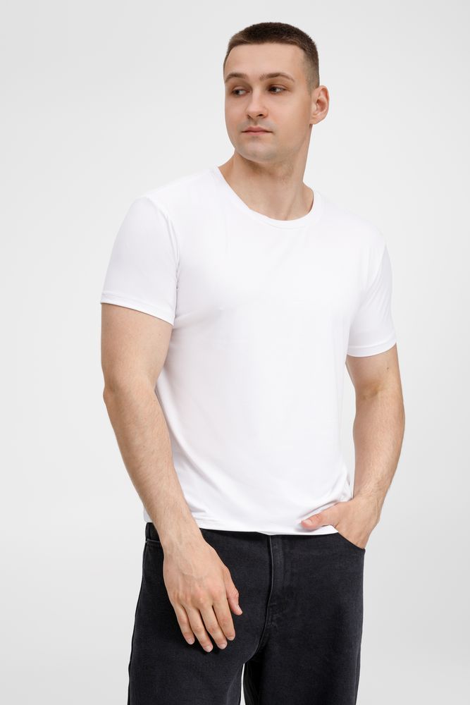 Футболка унисекс Senti, белая / Миниатюра модельного (1000)