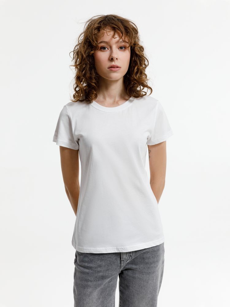 Футболка женская T-bolka Lady, белая (белоснежная) / Миниатюра модельного (1000)