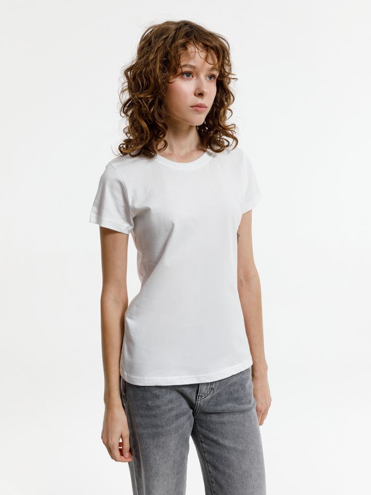 Футболка женская T-bolka Lady, белая (белоснежная) / Миниатюра модельного (1000)