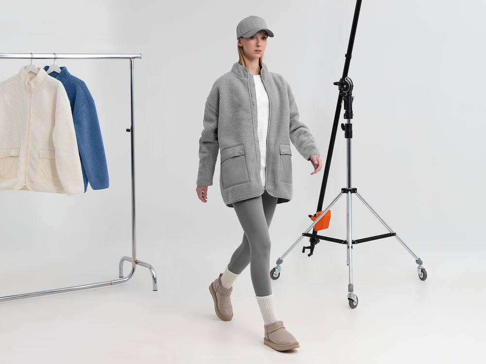 Куртка унисекс Oblako, светло-серая / Миниатюра модельного (1000)