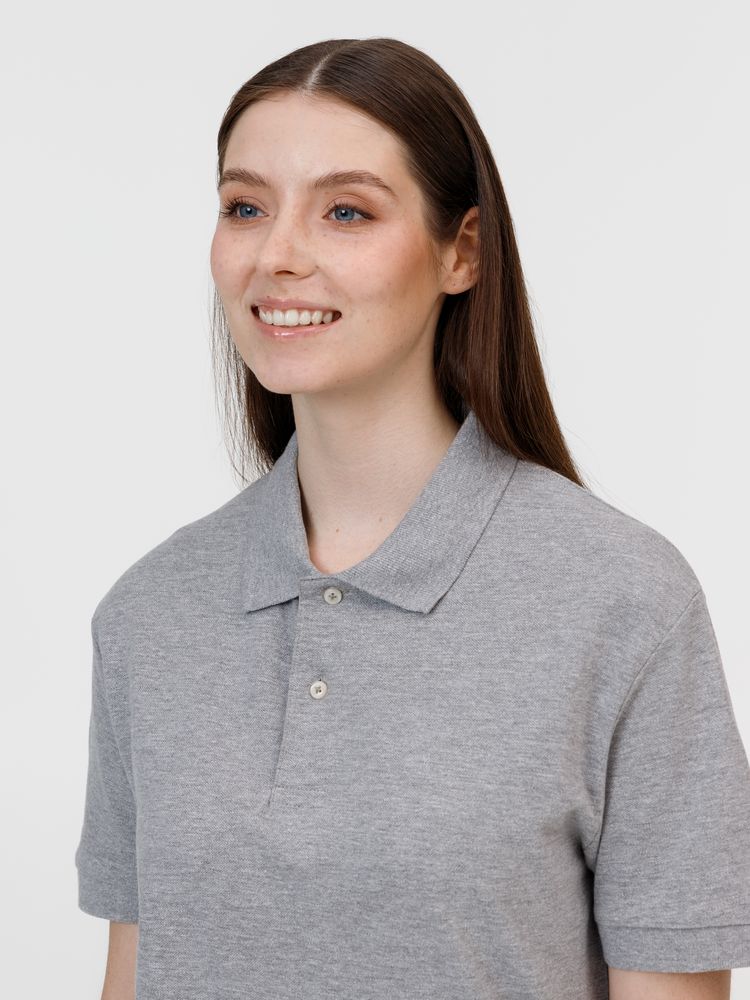 Рубашка поло унисекс Pacific, серый меланж / Миниатюра модельного (1000)