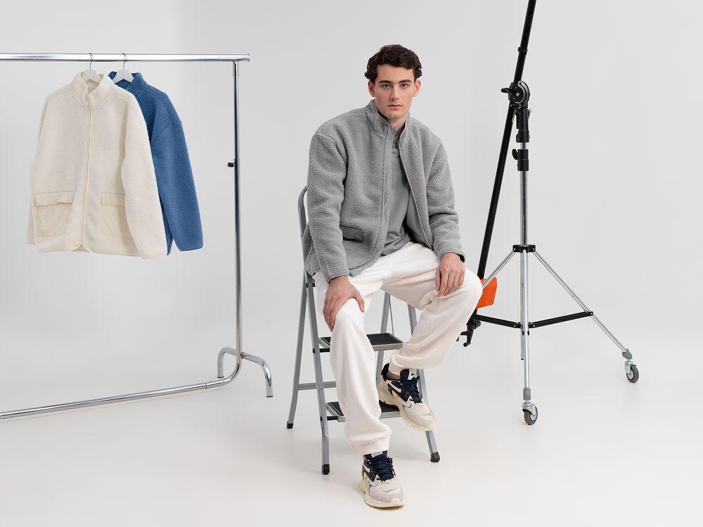 Куртка унисекс Oblako, светло-серая / Миниатюра модельного (1000)