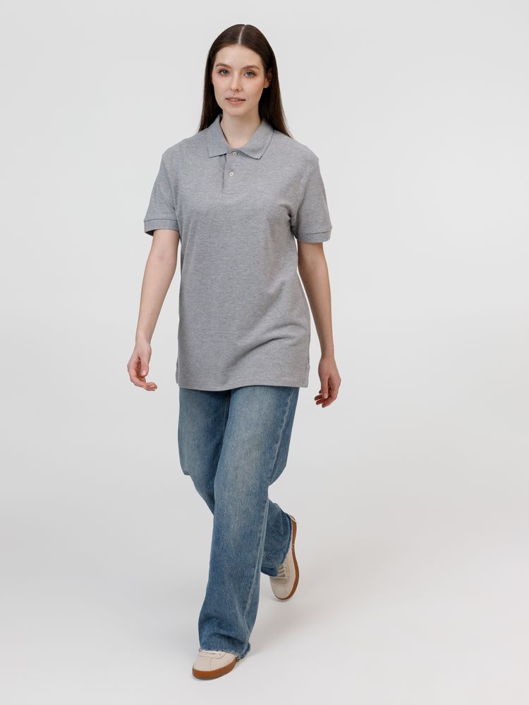 Рубашка поло унисекс Pacific, серый меланж / Миниатюра модельного (1000)