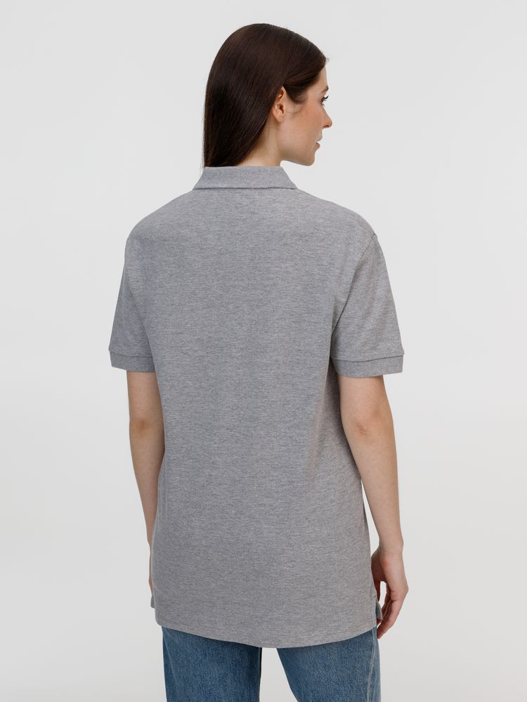 Рубашка поло унисекс Pacific, серый меланж / Миниатюра модельного (1000)