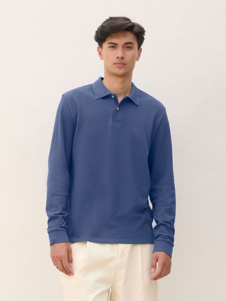 Рубашка поло унисекс с длинным рукавом Pacific LSL, серая / Миниатюра модельного (1000)