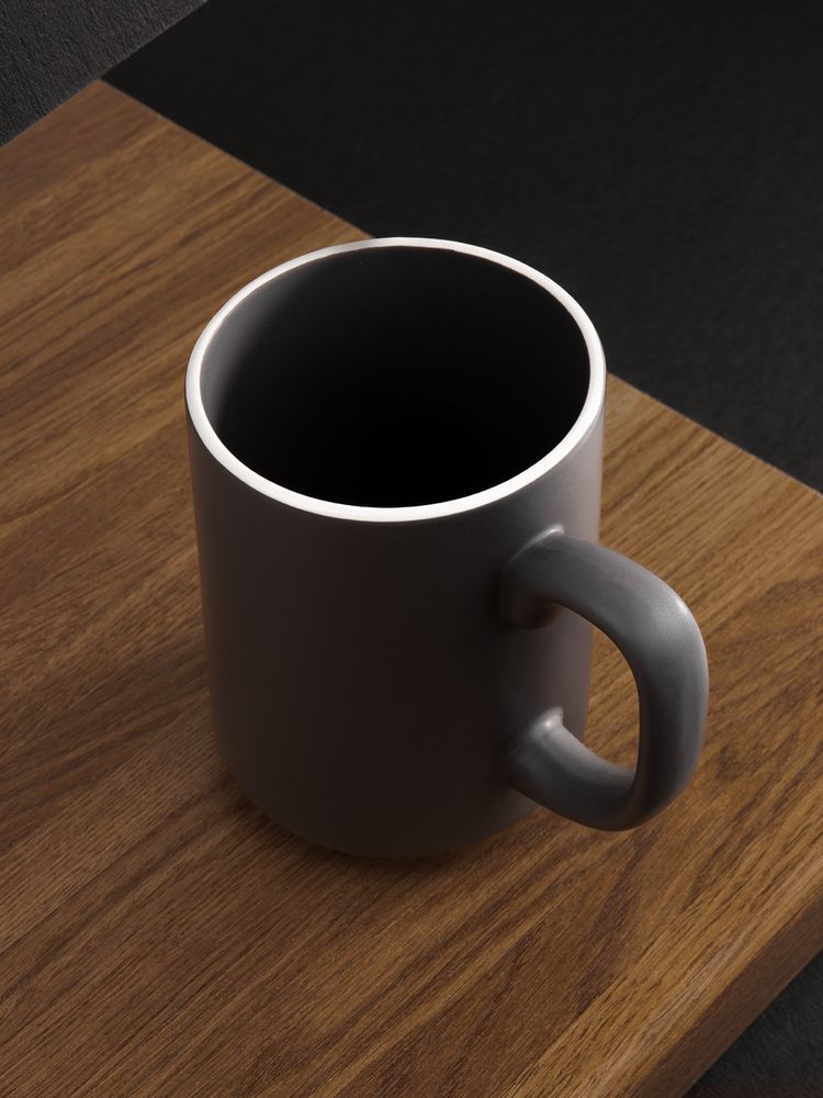 Кружка Mugful, темно-серая (графитовая) / Миниатюра имиджевого (1000)