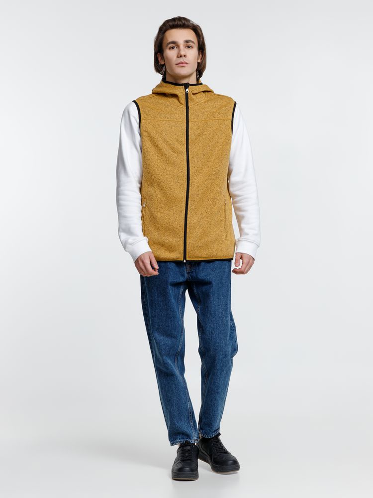 Жилет с капюшоном унисекс Gotland, горчичный / Миниатюра модельного (1000)