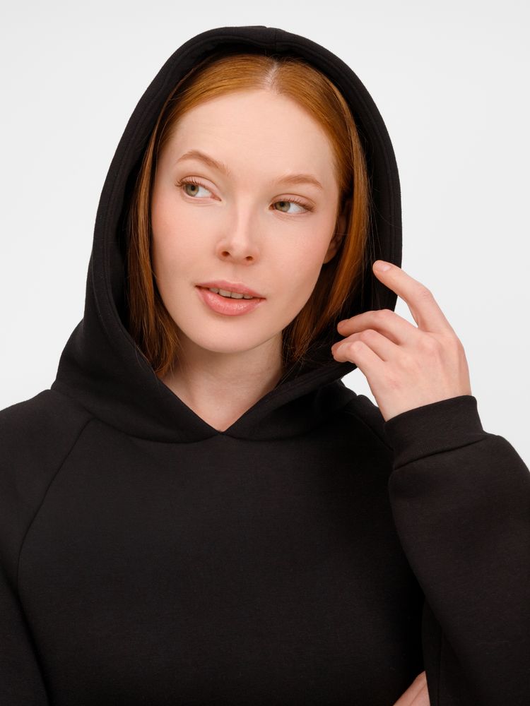 Худи унисекс оверсайз Easy Street, черное / Миниатюра модельного (1000)