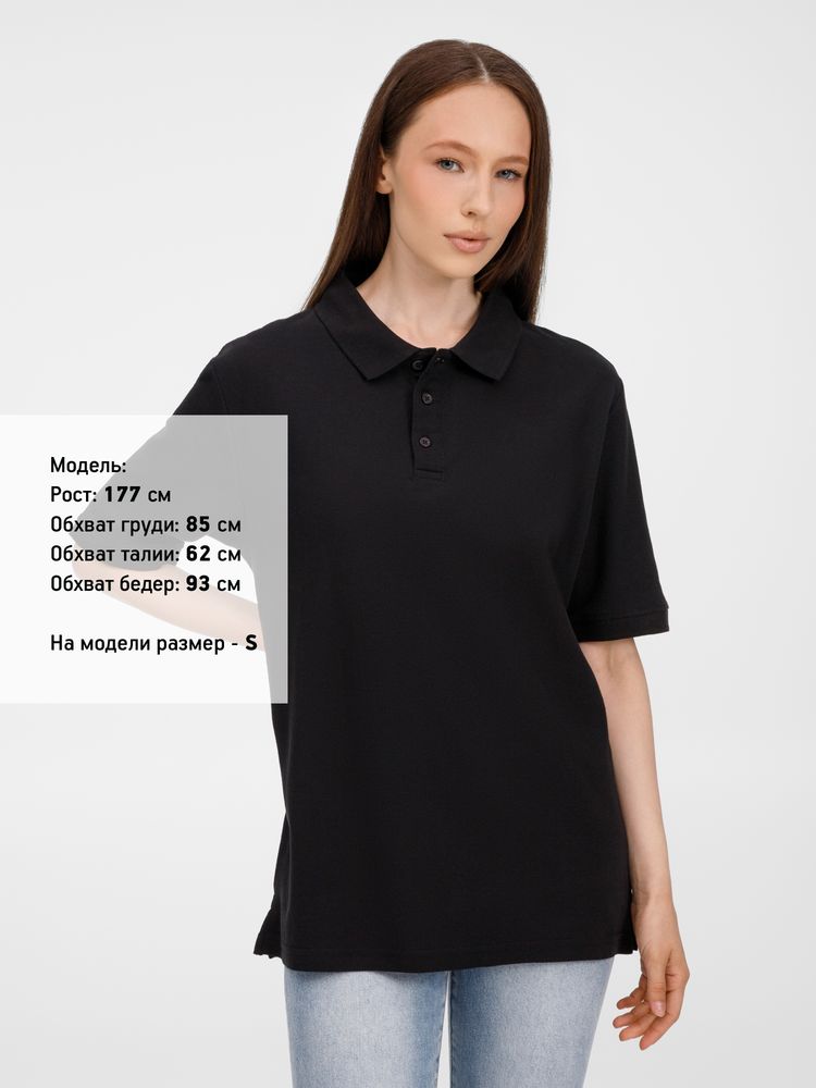Рубашка поло унисекс Upswing, черная / Миниатюра модельного (1000)