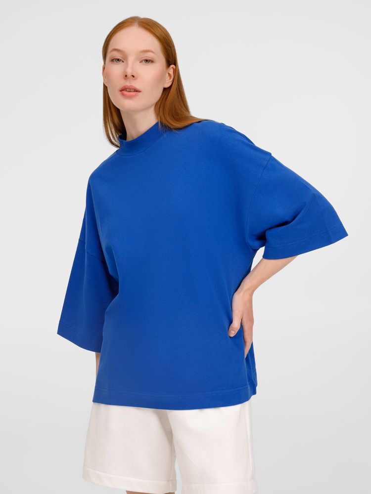 Футболка оверсайз унисекс T9, синяя / Миниатюра модельного (1000)