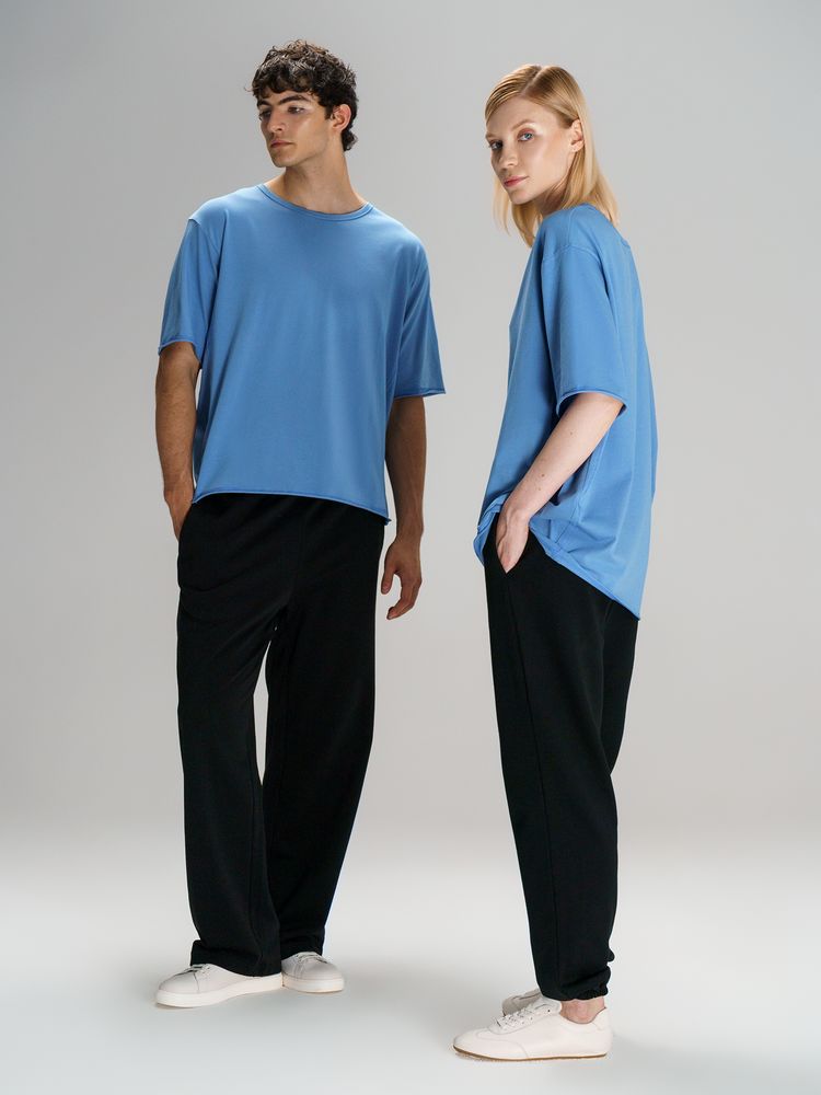 Футболка оверсайз унисекс Vozduh, синяя / Миниатюра модельного (1000)