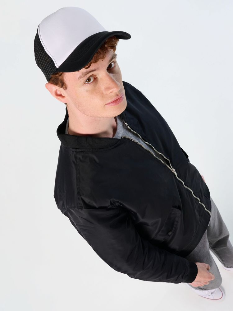 Бейсболка Bubble, черная с белым / Миниатюра имиджевого (1000)