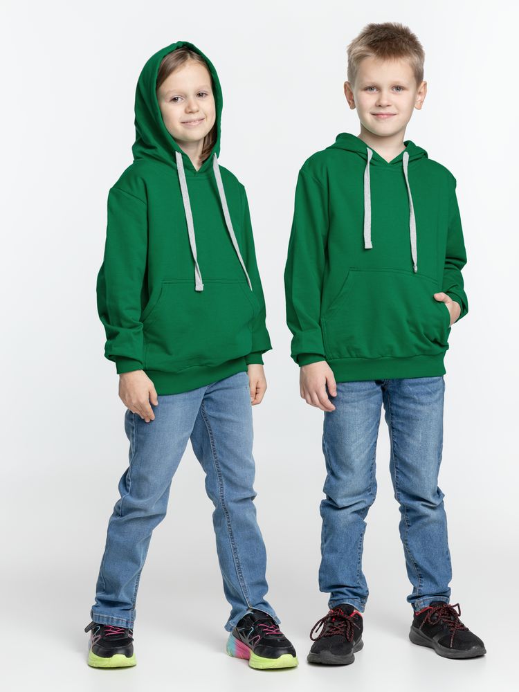 Толстовка с капюшоном детская Kirenga Kids, зеленая / Миниатюра модельного (1000)