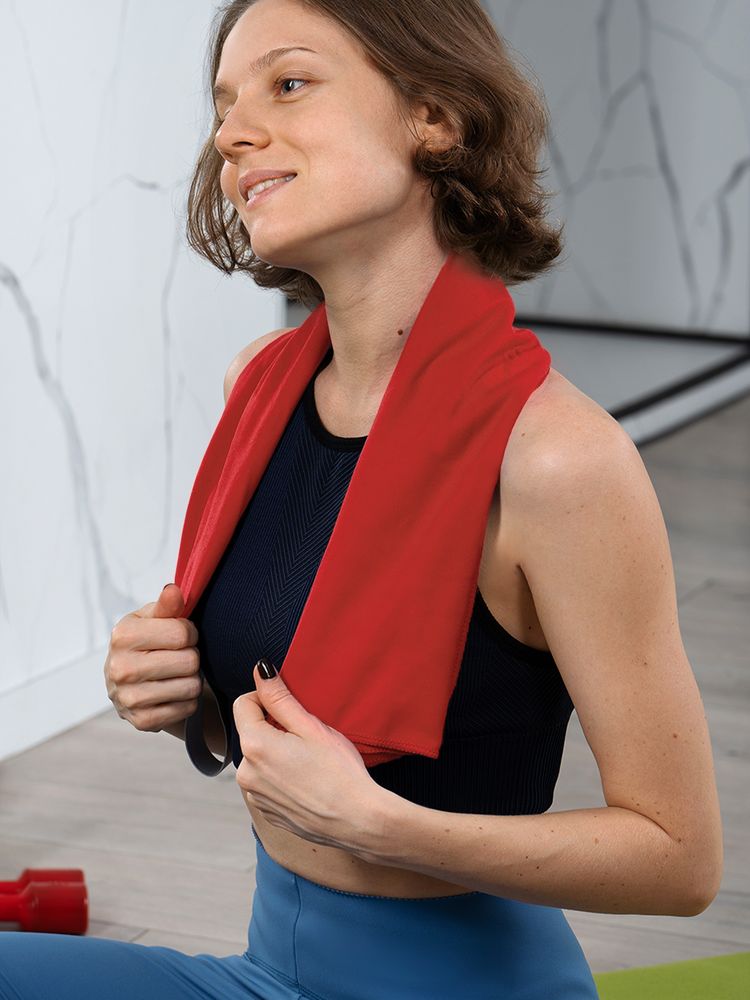 Спортивное полотенце Vigo Small, красное / Миниатюра модельного (1000)