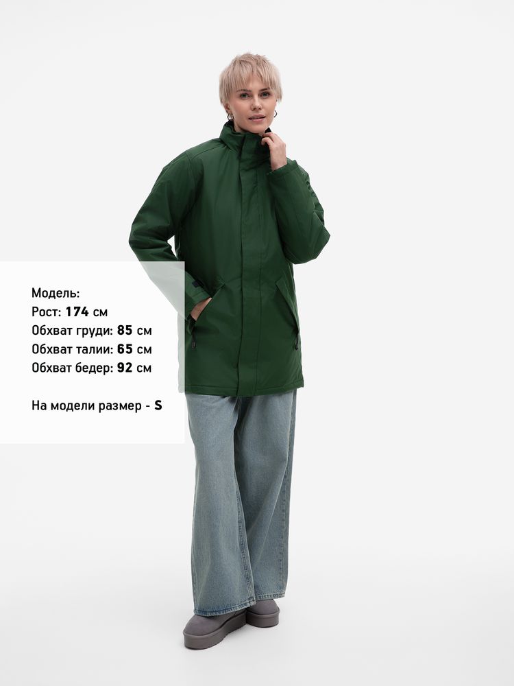 Куртка на стеганой подкладке Robyn, темно-зеленая / Миниатюра модельного (1000)