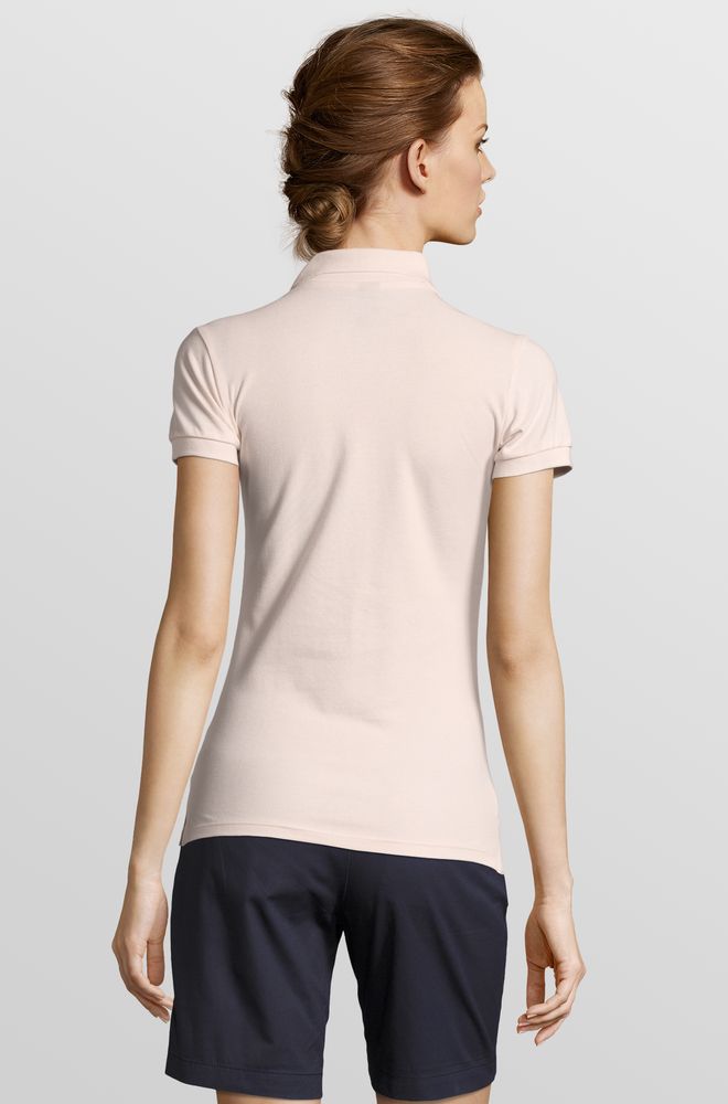 Рубашка поло женская People 210, нежно-розовая / Миниатюра модельного (1000)