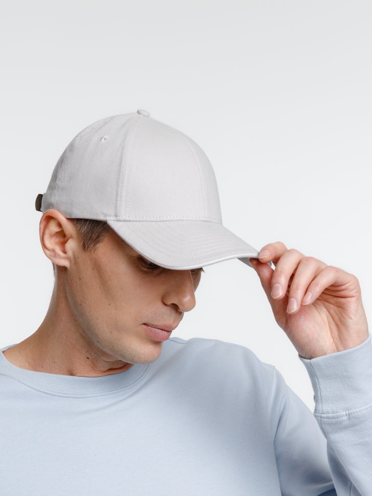 Бейсболка Spiker, серая с белым / Миниатюра модельного (1000)