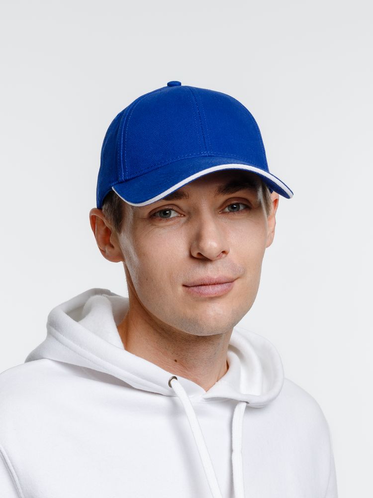 Бейсболка Spiker, ярко-синяя с белым / Миниатюра модельного (1000)