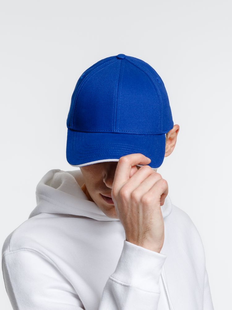 Бейсболка Spiker, ярко-синяя с белым / Миниатюра модельного (1000)