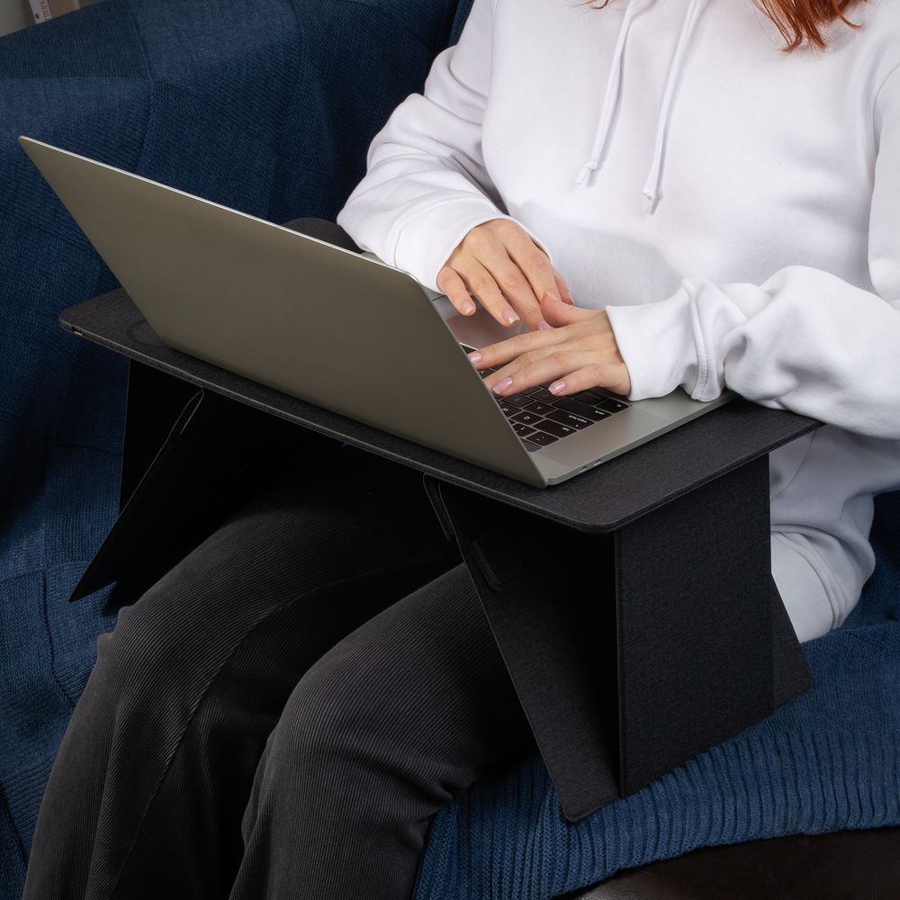 Складной стол для ноутбука с беспроводной зарядкой Kickstand Table, серый / Миниатюра имиджевого (1000)