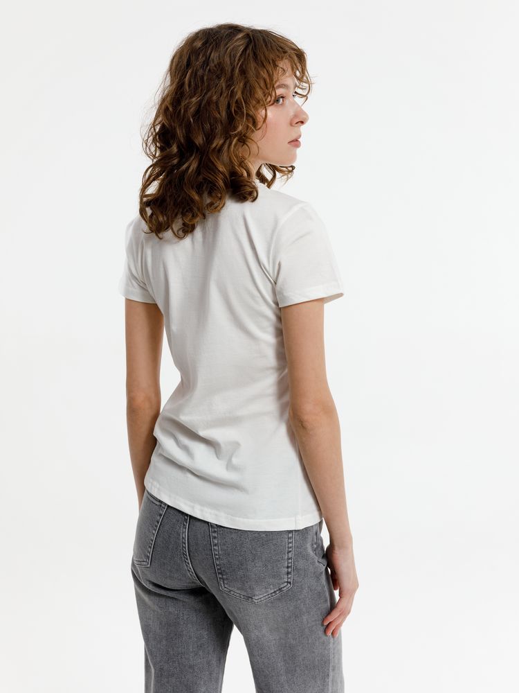 Футболка женская T-bolka Lady, белая (теплый оттенок) / Миниатюра модельного (1000)