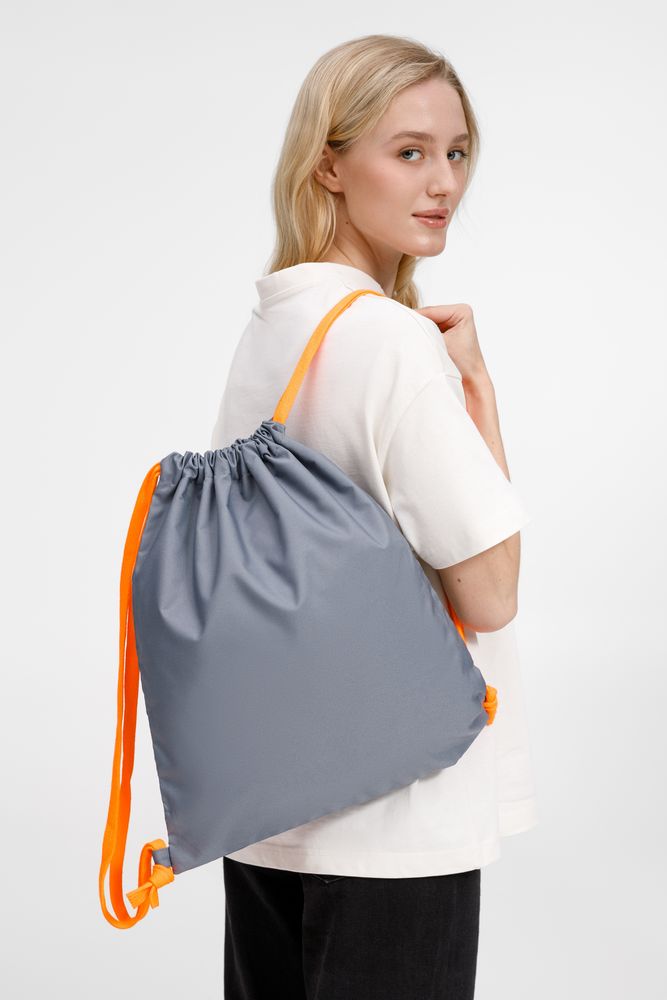Рюкзак B3, серый с оранжевыми лямками / Миниатюра модельного (1000)