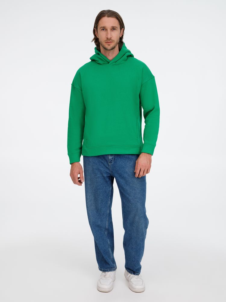 Худи оверсайз унисекс Tolla, зеленое / Миниатюра модельного (1000)