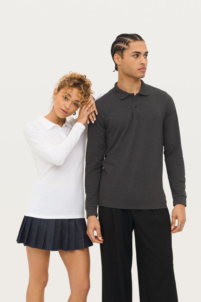 Рубашка поло женская с длинным рукавом Perfect LSL Women, черная / Миниатюра имиджевого (1000)