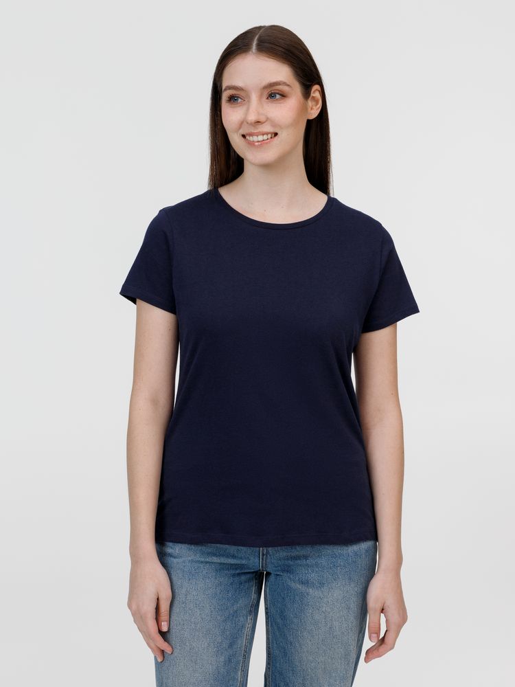 Футболка женская E190 темно-синяя / Миниатюра модельного (1000)