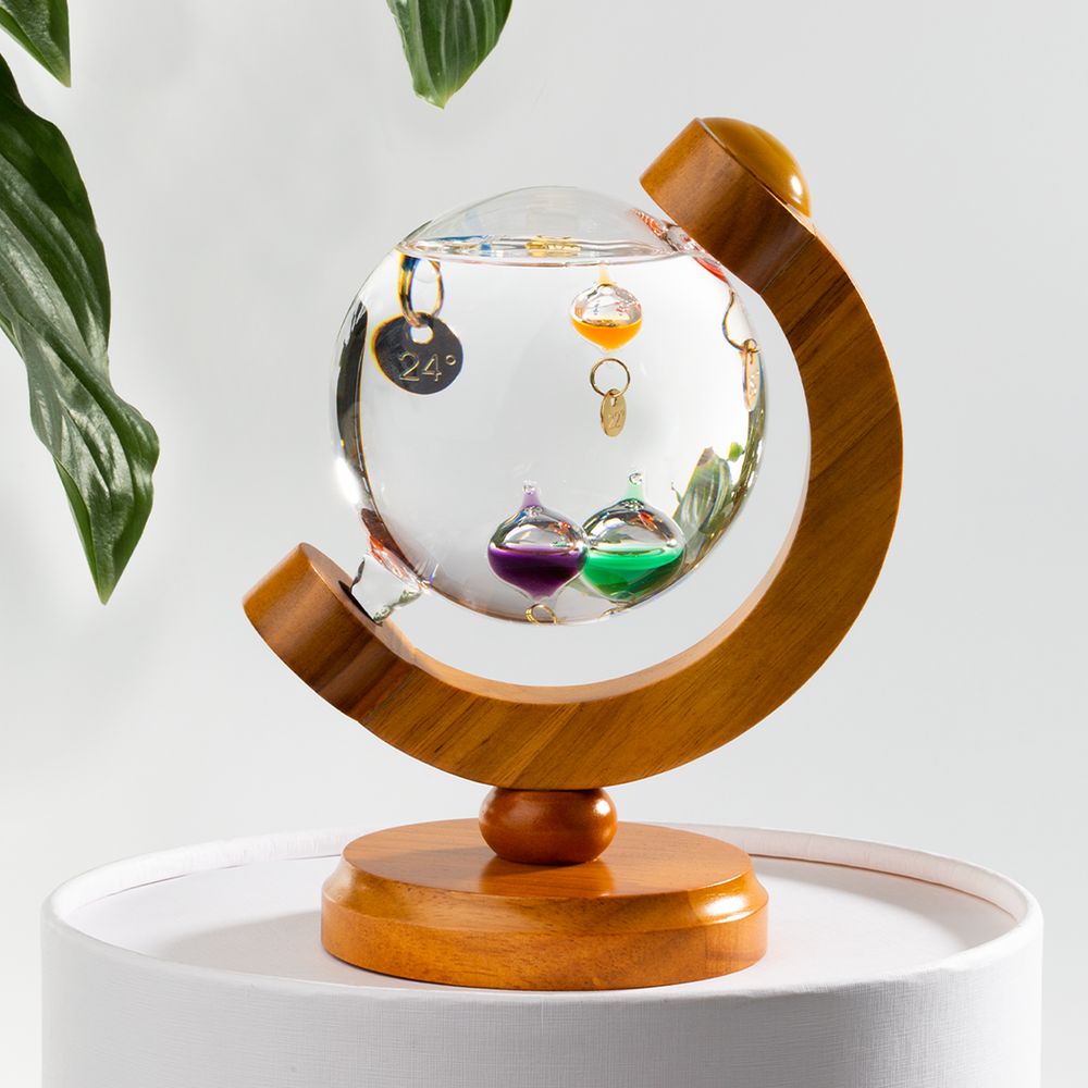 Термометр-шар «Галилео» в деревянном корпусе / Миниатюра имиджевого (1000)